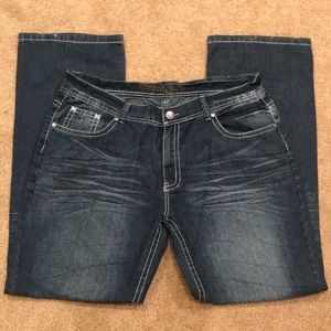 Montana Mens Medium Wash Straight Fit 40x33 Jeans